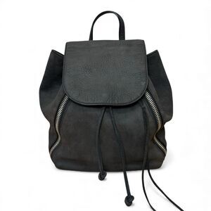 Rebecca Minkoff Bryn Backpack Black Pebble Leather Suede Purse Handbag Bag